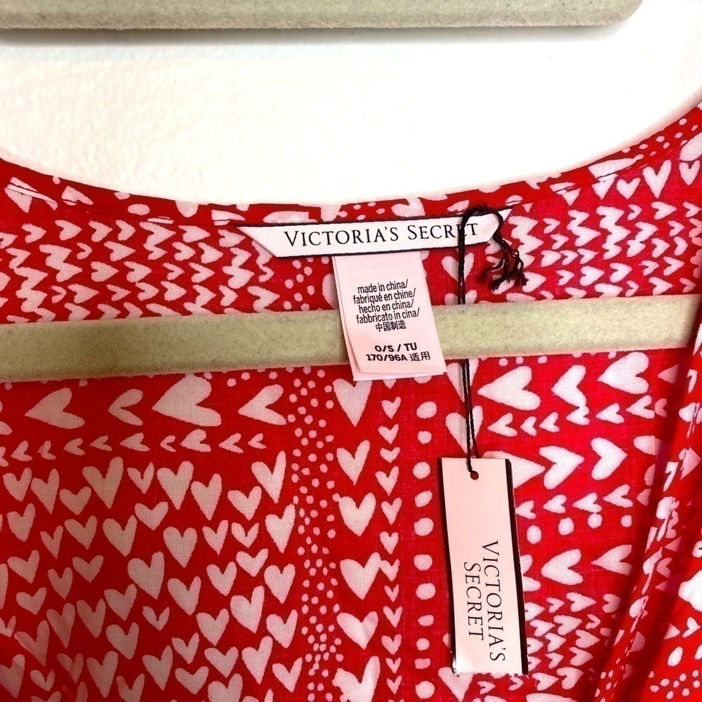 Victoria's Secret Heart Robe Red New With Tags - Picture 5 of 5